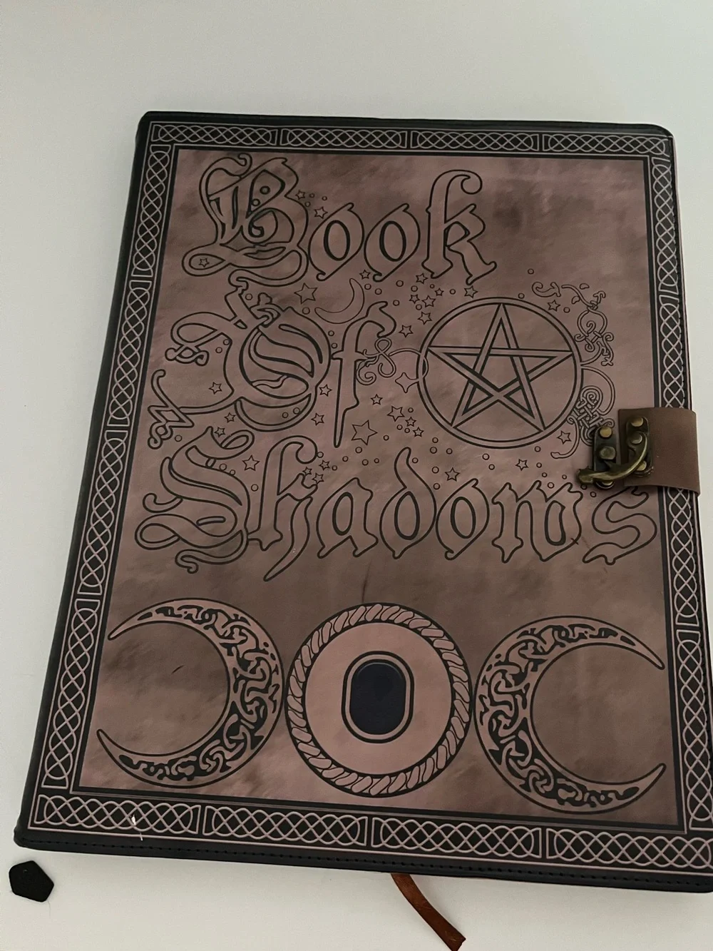 Journal Blank unlined spell Book of Shadows grimoire witchy Halloween clasp flaw